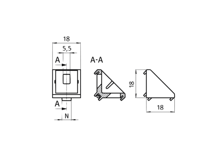 Winkel für Aluprofil 20x20 – Bild 3