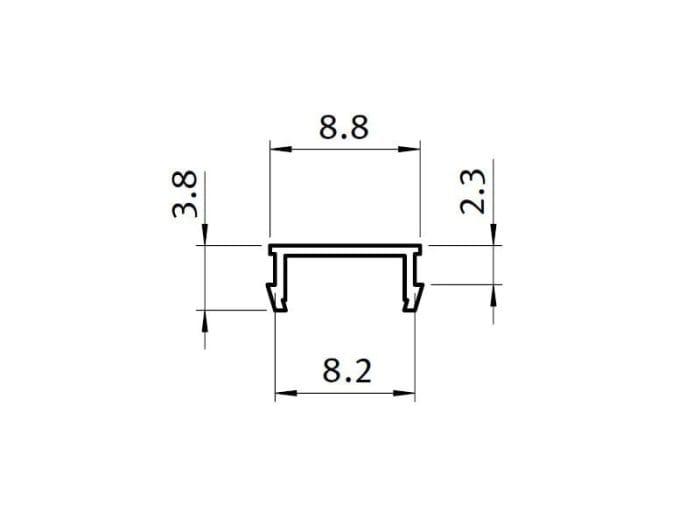 Abdeckprofil für Nut 8 Aluprofile