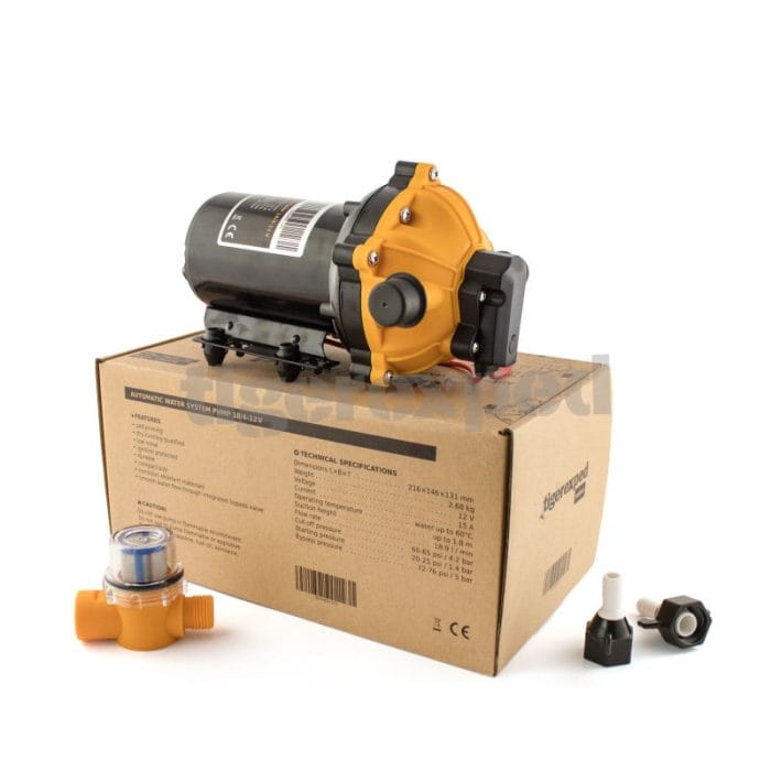 Druckwasserpumpe von tigerexped 4 bar 18 Liter bei 12V